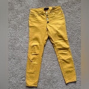 Tahari Amelia Mustard High-Rise Women Jeans